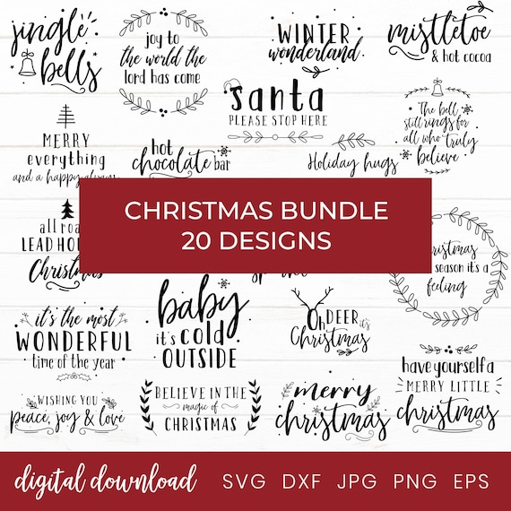 Download Christmas Svg Bundle Christmas Svg Files For Cricut Etsy SVG, PNG, EPS, DXF File