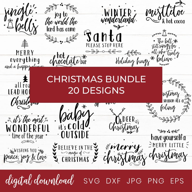 Christmas Svg Bundle, Christmas svg files for cricut, Christmas svg for signs, Christmas bundles, Christmas Sign Making SVG Cut File Bundle 