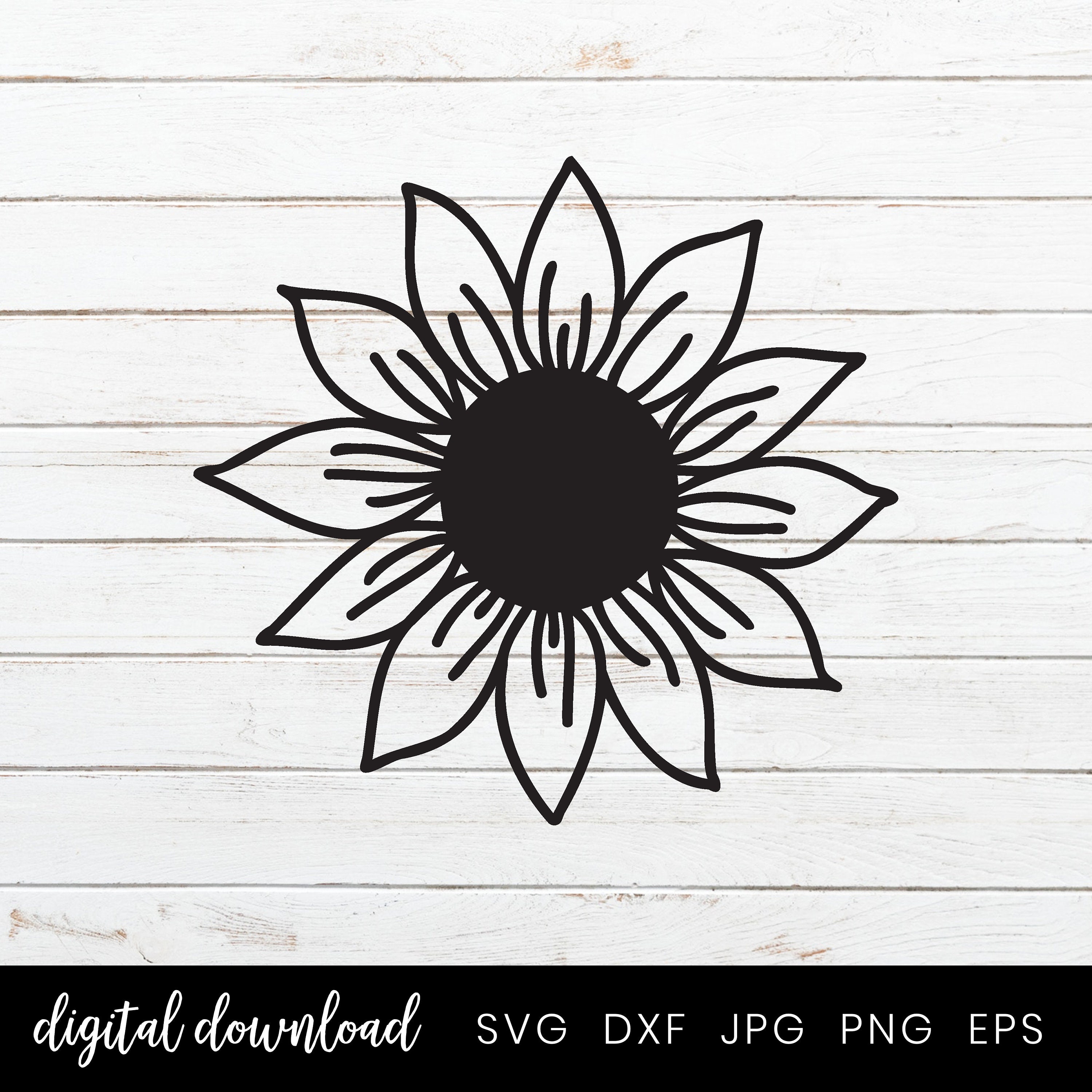 Sunflower Svg Bundle, Flower Cut File for Cricut and Silhouette ...