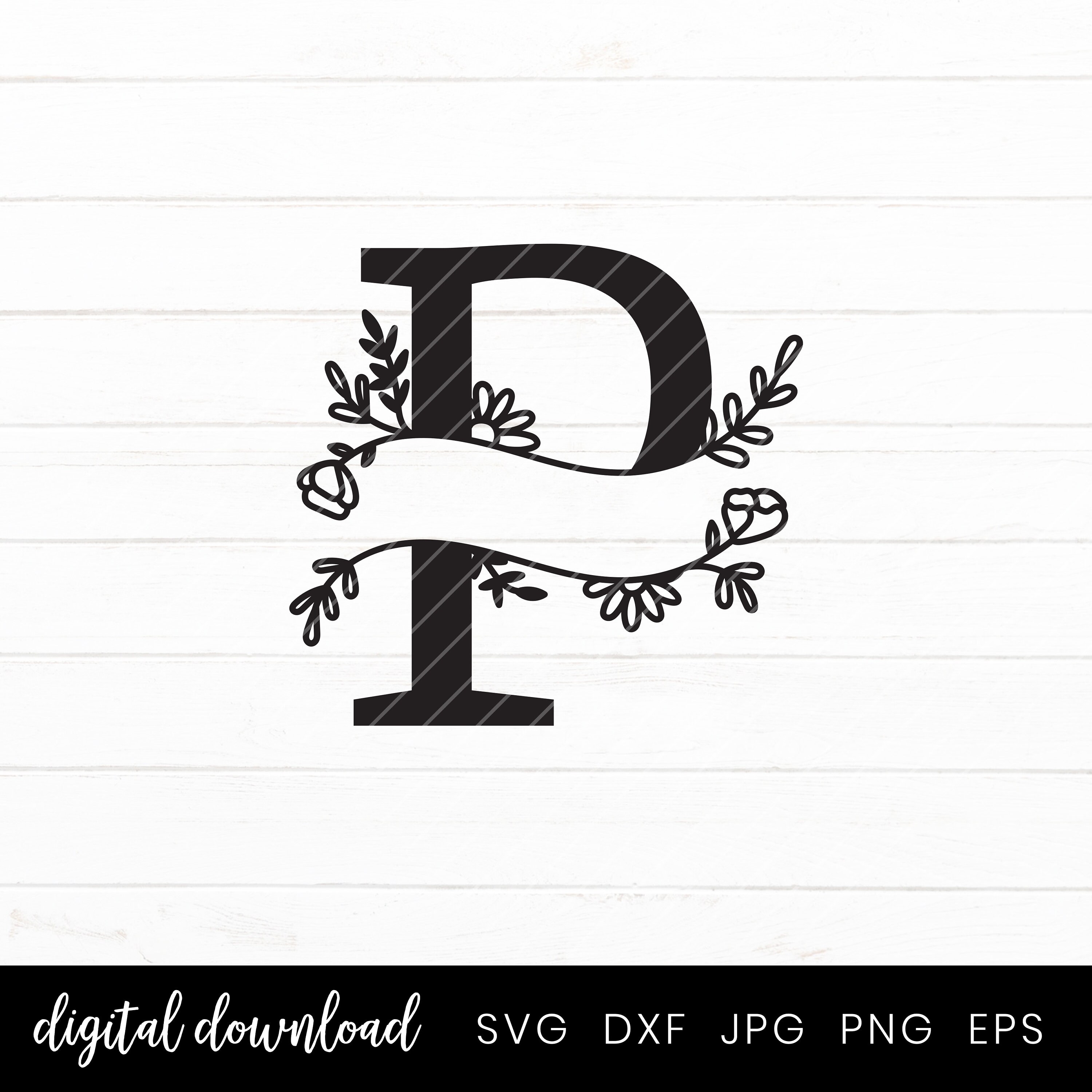 P Monogram Split Alphabet Letter Split Monogram Cut File | Etsy