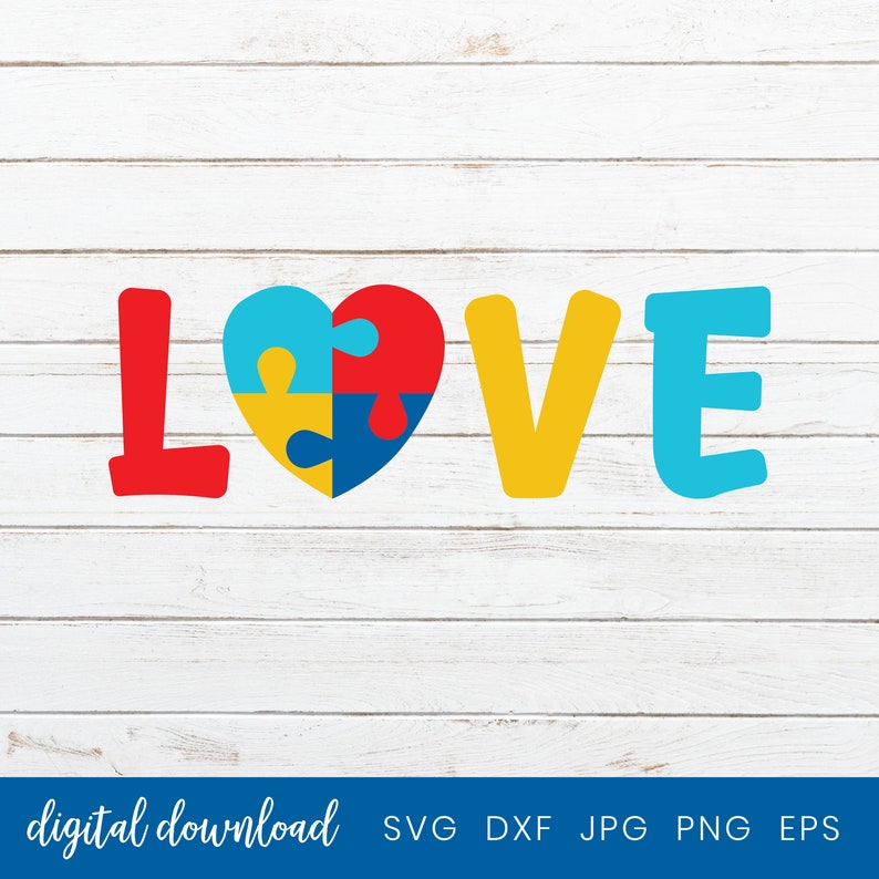 Download Autism Love Svg Cut File Autism Puzzle Piece Heart Svg Cut ...