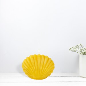 Schell Candle, Pure Beewax Candle, Natural Beeswax Candle, Handmade Candles, Natural Beeswax Candles, Gift Candles, mussel candle, clam