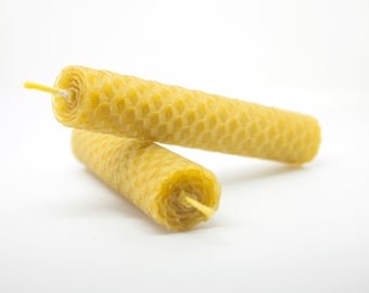Vela de cera de abejas orgánica Vela de panal de cera de abeja pura Vela laminada a mano Velas de cera de abejas 100% orgánicas Velas naturales Velas hechas a mano
