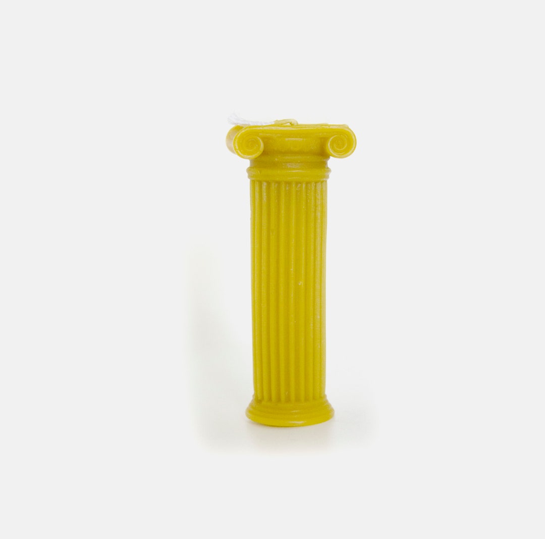 Rome Pillar Candle, Greek Column Candle, Beeswax Candle, Natural
