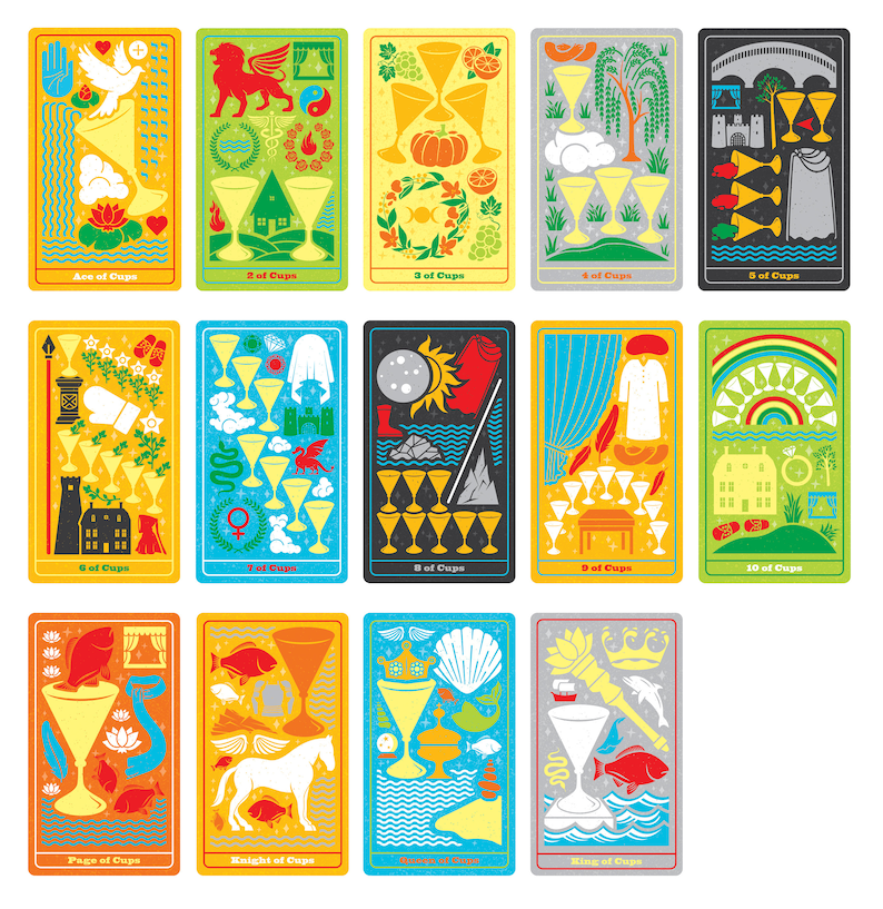 Mazzo di carte dei tarocchi • Edizione indipendente dei tarocchi smontati • Carte dei tarocchi uniche • Regali esoterici • Arte occulta • Strumento di divinazione immagine 8