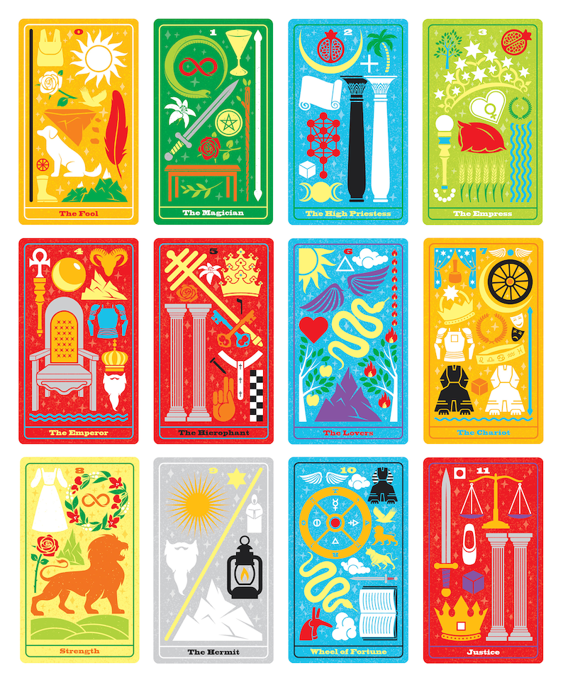Mazzo di carte dei tarocchi • Edizione indipendente dei tarocchi smontati • Carte dei tarocchi uniche • Regali esoterici • Arte occulta • Strumento di divinazione immagine 5