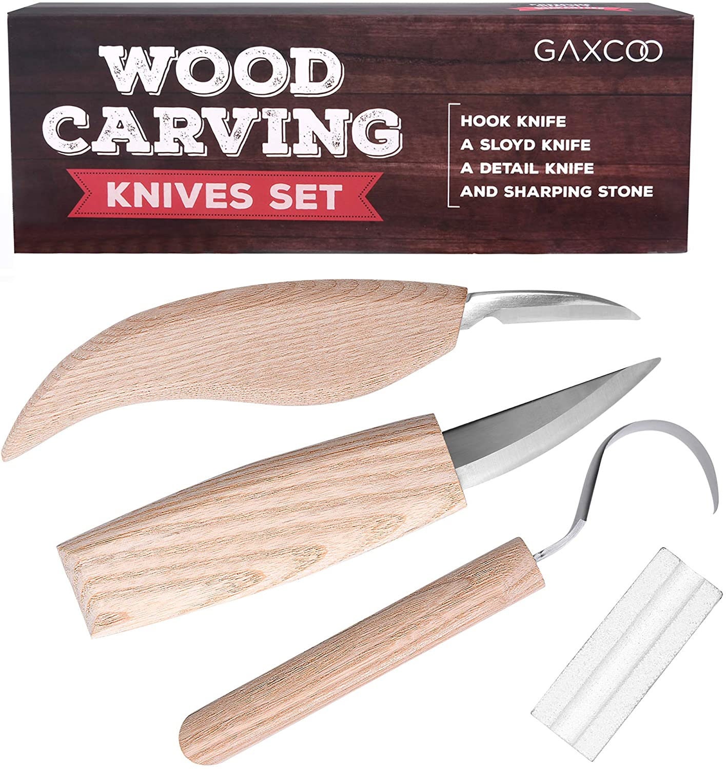 Hutsuls Wood Whittling Kit for Beginners Razor Sharp Wood Carving Knife Set  in Beautifully Designed Gift Box 8pcs 