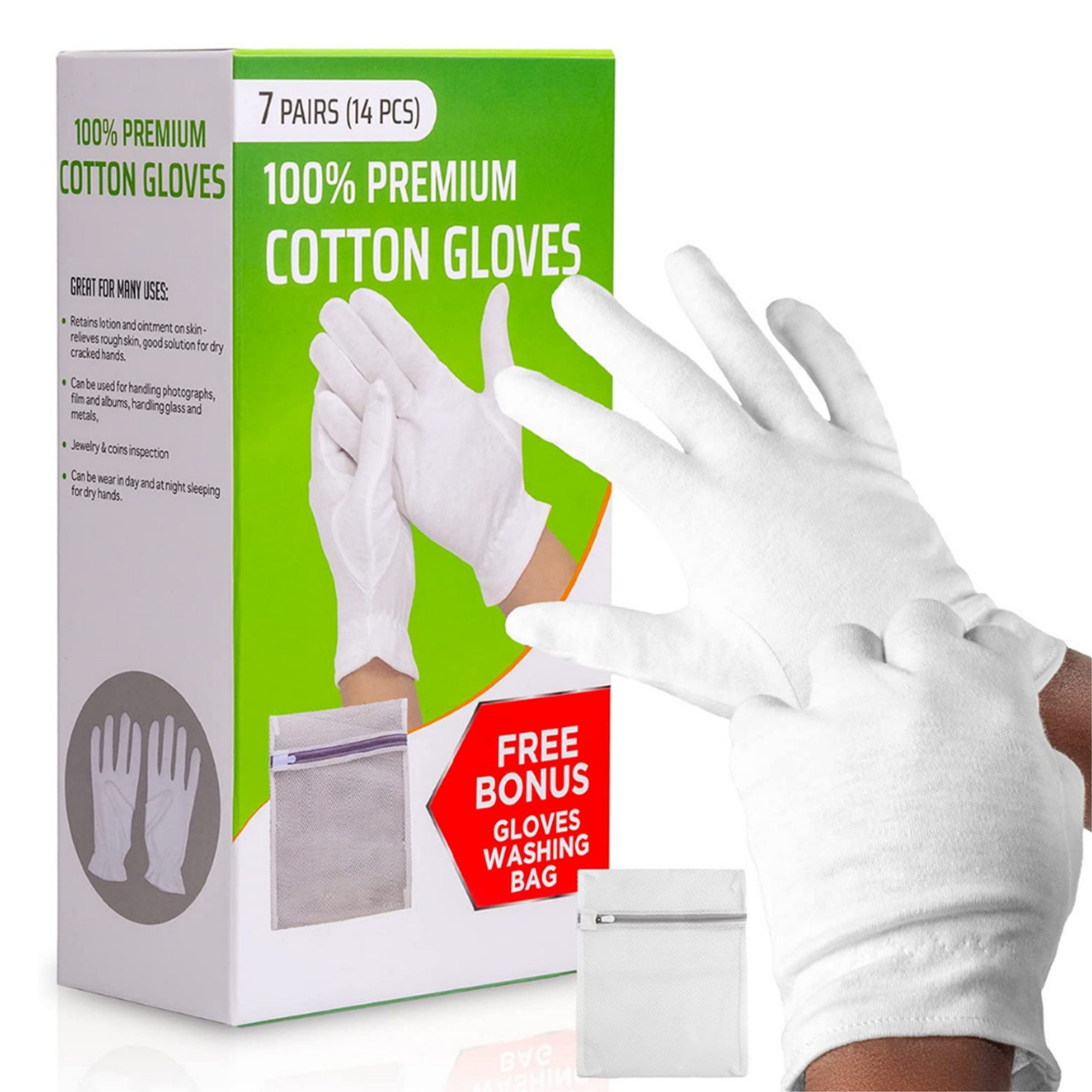 Moisturizing Gloves Overnight Bedtime Cotton Cosmetic Premium | Etsy