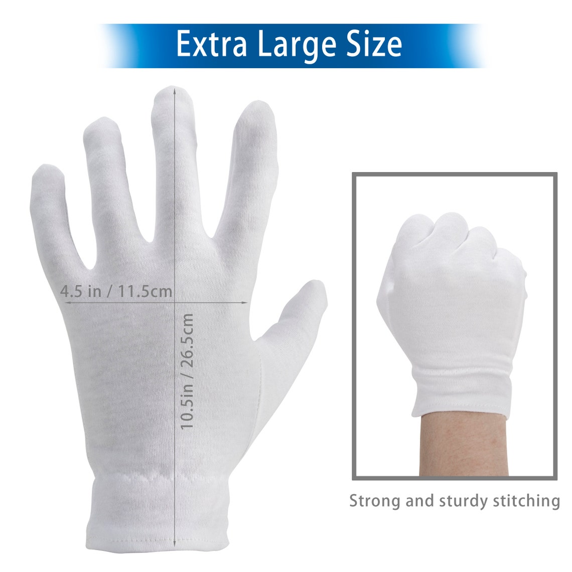 XL Moisturizing Gloves OverNight Bedtime Cotton Cosmetic Etsy