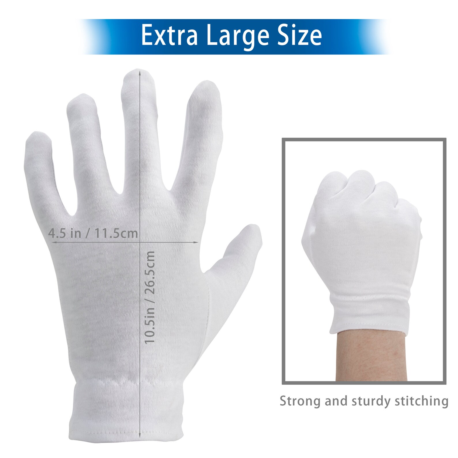 XL Moisturizing Gloves OverNight Bedtime Cotton Cosmetic Etsy