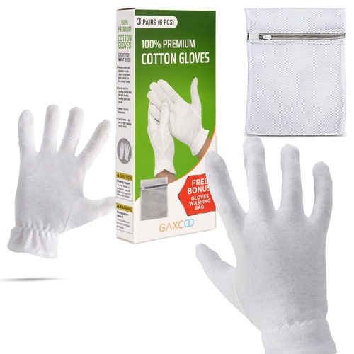 Cotton Gloves for Dry Hands Moisturizing Overnight Eczema Etsy