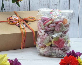 1kg Vegan Sweet Pick and Mix 'Thank-You' Gift Box | Sustainable | Plastic-free | Vegetarian Friendly | Eco Gifts & Hampers | One Kilogram