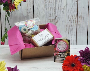 Small Soap + Vegan Sweets 'Thank-You' Gift Set | Naturally Scented Soap | Vegan Pick n Mix | Palm Oil Free | Plastic Free | Eco-friendly |