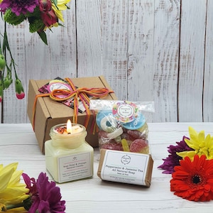 Candle, Soap Vegan Sweets 'Thank-You' Gift Box Sustainable & Plastic Free Candle Jar Natural Soap Spa Eco-friendly Thank You image 5