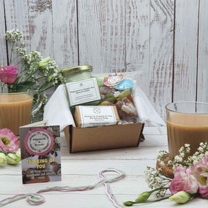 Eco 'Thinking Of You' Gift Box | Sympathy Gift | Sustainable & Plastic Free | Candle Jar | Natural Soap | Vegan Sweets