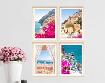 Positano Print Set of 4: "Live Love Positano" (Positano, Italy travel photography, Amalfi Coast, Italy photo print)
