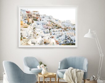 Greece Print // "Santorini Sunrise" (Hermosa Grecia, grecia arte mural, arte mural digital, impresión grecia, fotografía artística, regalo para amantes de grecia)