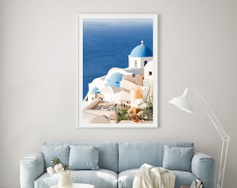 Greece Print // "Island Blues" (beautiful Greece, greece wall art, digital wall art, digital fine art, art photography, greece lover gift)