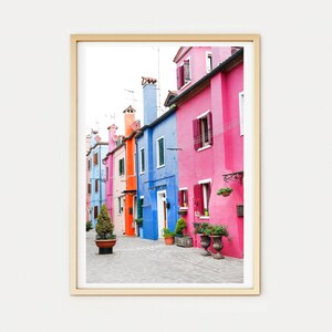 Italy Photo Print // Burano Island (Burano, Italy travel photography, rainbow, colourful, house, fine art photography, photography gift)