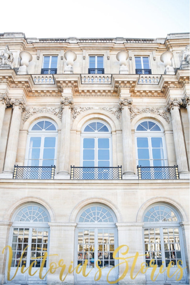 Paris Photo Print // Royal Facade Paris Travel Photography, Paris Building, Paris Photography Print, Fine Art Photography image 3