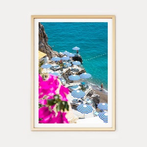 Positano Wall Art // Positano Beach Umbrellas (Positano prints, Italy art prints, Amalfi Coast, Italy print, travel photography, wall art)