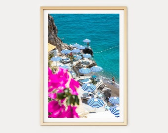 Positano Wall Art // Positano Beach Umbrellas (Positano prints, Italy art prints, Amalfi Coast, Italy print, travel photography, wall art)