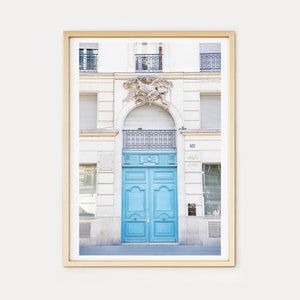 Paris Photo Print // "Grand Entrance" (Paris Travel photography,Blue door Paris, Paris photography print,  fine art photography)