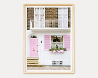 London Photo Print // "Home Pink Home" (London Pink house, Knightsbridge, London photography, travel photography)