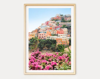 Positano Wall Art // Positano Pastel Houses(Positano prints, Italy art prints, Amalfi Coast, Italy print, travel photography, wall art)