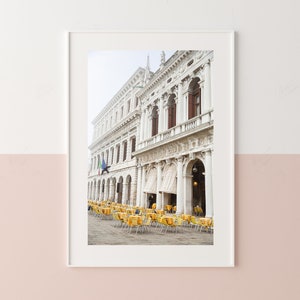 Venice in the fog: &quot;Yellow Caffé&quot; (Venice art print, Italy art print, Venice wall art, Venice, Italy print, travel photo, wall art)