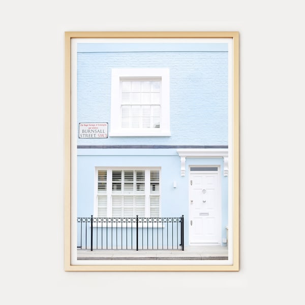 London Photo Print // "Chelsea Blues" (London photography, travel photography, doorway, London house)