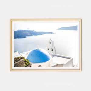 Greece Photo Print // &quot;Santorini Bells&quot; (Greek island travel photography, Greece photography print, Santorini Photos, fine art photography)