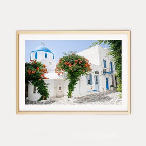 Mykonos Greece Photo Print // "Church of Paros" (Greece wall art, digital fine art,art photography, greece gift, unique photo print)