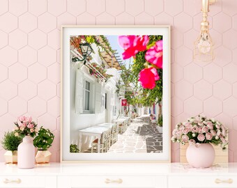 Mykonos Greece Photo Print // "Paros Perfection" (Greece wall art, digital fine art,art photography, greece love gift, unique photo print)