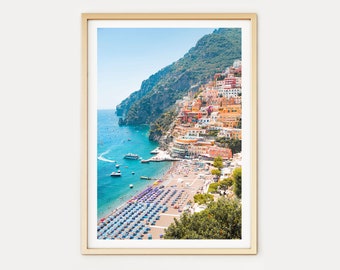 Positano Wall Art // Positano Beach  (Positano prints, Italy art prints, Amalfi Coast, Italy print, travel photography, wall art)