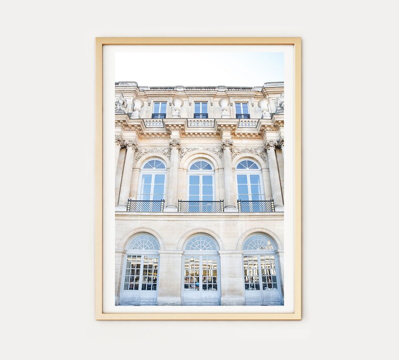 Paris Photo Print // Royal Facade Paris Travel Photography, Paris Building, Paris Photography Print, Fine Art Photography image 2