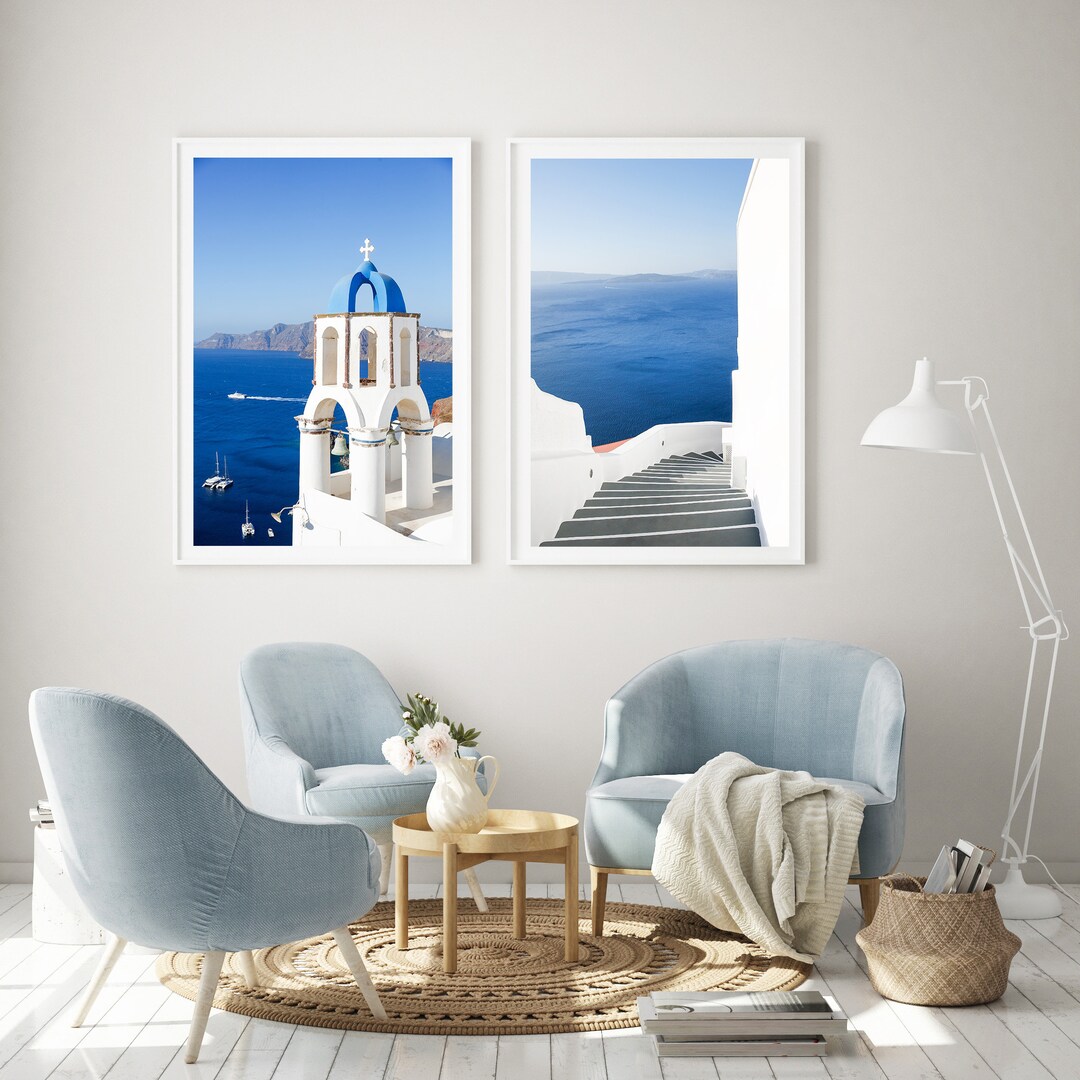 Greece Print Set of 2: "deep Blue" (greek Island Travel Photography ...