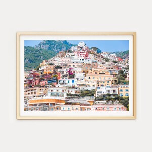 Positano Wall Art // Pastel Houses (Positano prints, Italy art prints, Amalfi Coast, Italy print, travel photography, wall art)