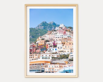 Positano Wall Art // Positano Town Art (Positano prints, Italy art prints, Amalfi Coast, Italy print, travel photography, wall art)