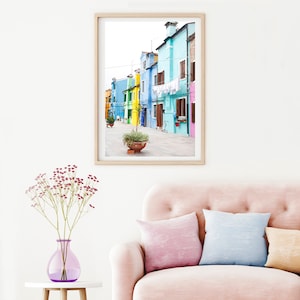 Italy Photo Print // Burano Island (Burano, Italy travel photography, doorway, turquoise, fine art photography, travel lovers photo gift)