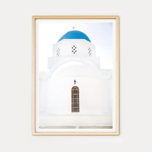 Greece Photo Print // "Pyrgos Church" (Greek island travel photography, Santorini, Greece photography print,fine art photography,photo gift)