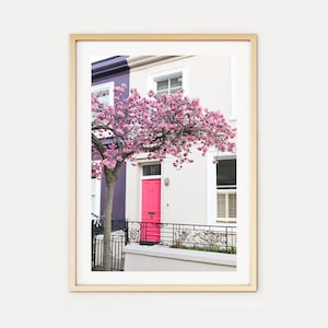 London Photo Print // &quot;Sakura Doorway&quot; (London photography, travel photography, Cherry blossom, Spring London, Notting Hill,Portobello Road)
