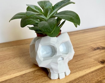 Low Poly Skull-bloempot