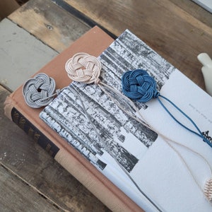 Book marks Handmade Knot book mark Korean traditional knot Celtic knot Bookmarks Makrame bookmark Set of 3