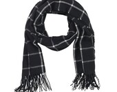 Black Adaline Scarf - Monogram Scarf - Personalized Scarf