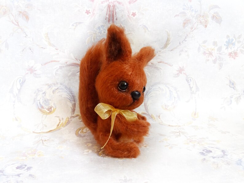 Crocheted squirrel realistic stuffed animal Decorate nursery image 0