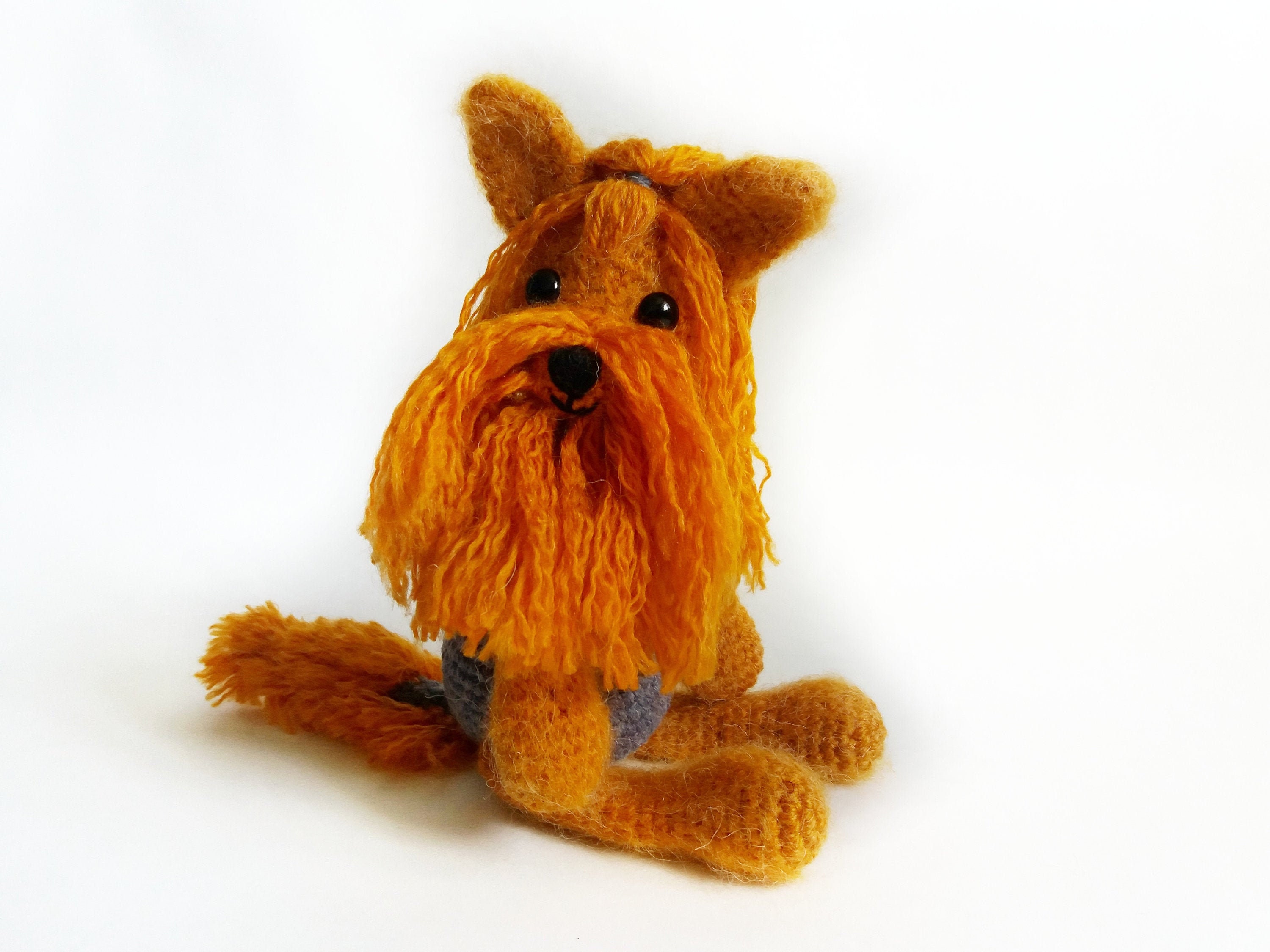 Crochet Yorkshire terrier dog stuffed animal Decorate nursery Etsy