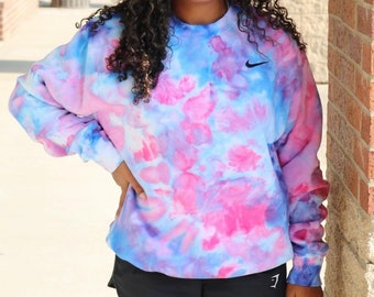 Nike Tie Dye Crewneck/Hoodie, "Cotton Candy" Nike Unisex Hoodie or Crewneck