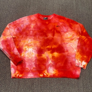 Nike Crewneck Ice Tie Dye, &quot;Sweet N Sour&quot; Custom Tie Dye, Nike Hoodie Ice Tie Dye