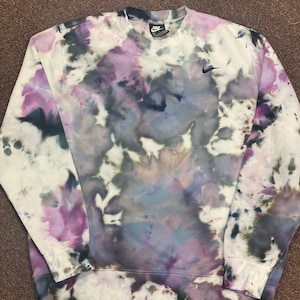 Nike Tie Dyed Crewneck, &quot;Purple Haze&quot; Ice Dyed Hoodie, Nike Crew or Hoodie, Ice Dyed, Tie Dyed
